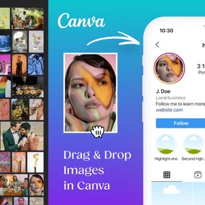 Instagram Mockup Template, Profile Branding Planner Iphone, Ig Feed Mockup, Instagram Mobile Mockup Editable in Canva image 4