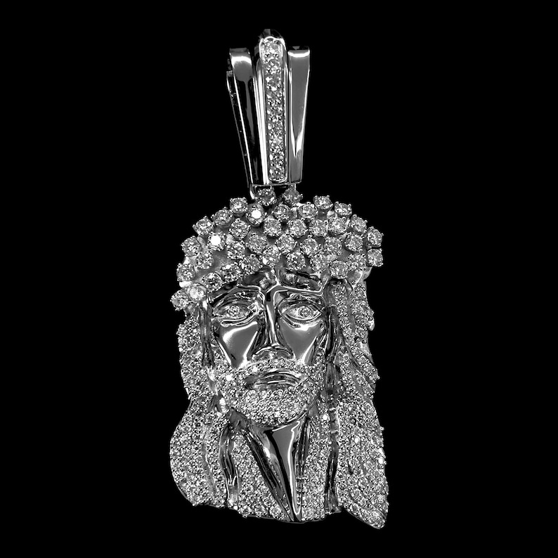 Tito Jesus Piece Notorious Big Inspired Jesus Head Pendant Kufi Jesus