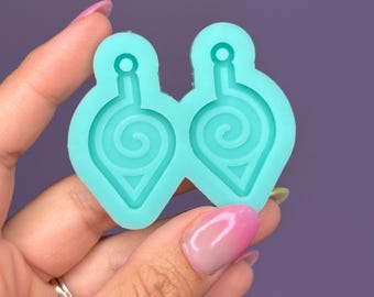 Hidden Leaf Earrings Silicone Mold
