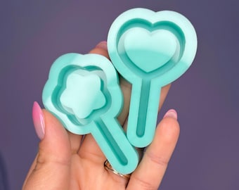 Mini Star and Heart Wand Shaker Silicone Mold | 2 Piece Set