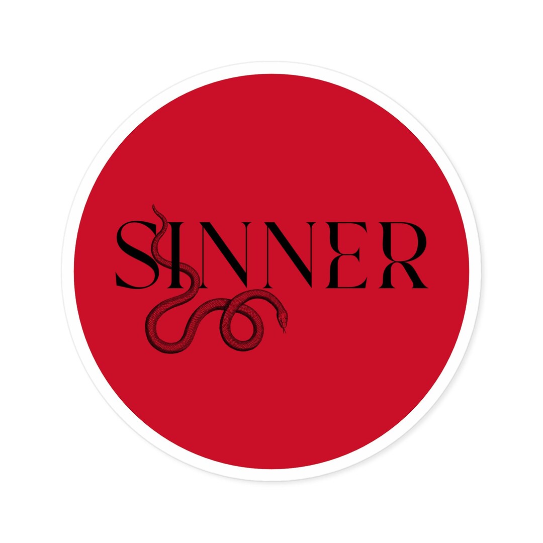 Sinner Racing Sticker Sinner Snake Sticker Dark Aesthetic Red Gothic Vinyl Decal Edgy Witchy ...