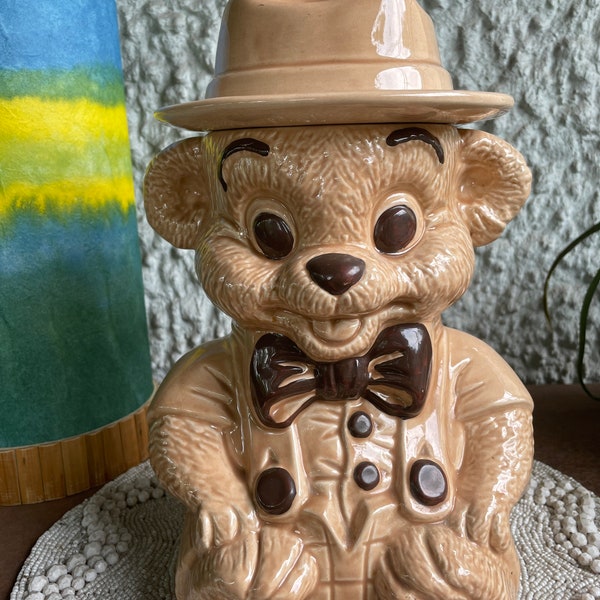 Ranger Bear/Smokey Bear Cookie Jar by Cumberland Ware made in U.S.