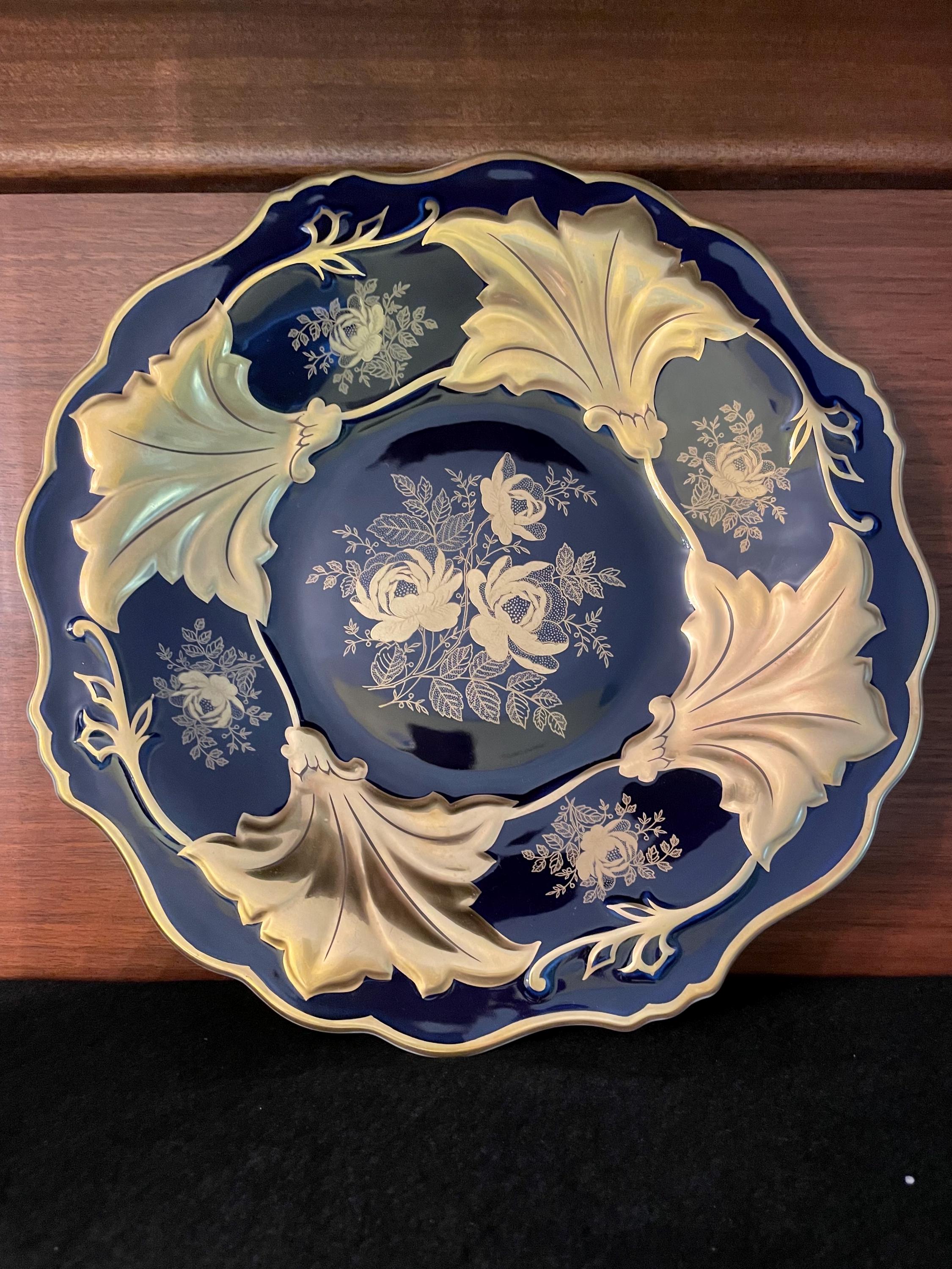 Weimar ワイマール ドイツ製 金彩ロココ 花柄プレート 25cm Weimar ワイマール ドイツ製 金彩ロココ 花柄プレート 25cm
