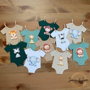 Dschungel-Tier-Babyparty-Banner | Dschungel-Tier-Babyparty, Strampelanzug-Banner, Tiere-Babyparty-Body-Banner, Baby-Dusche-Dekor