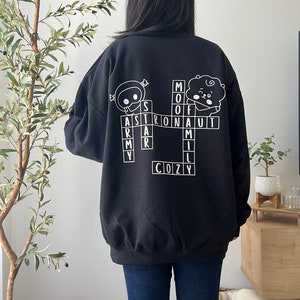 The Astronaut Crossword Puzzle Sweater Etsy The Astronaut Crossword Puzzle Sweater Etsy
