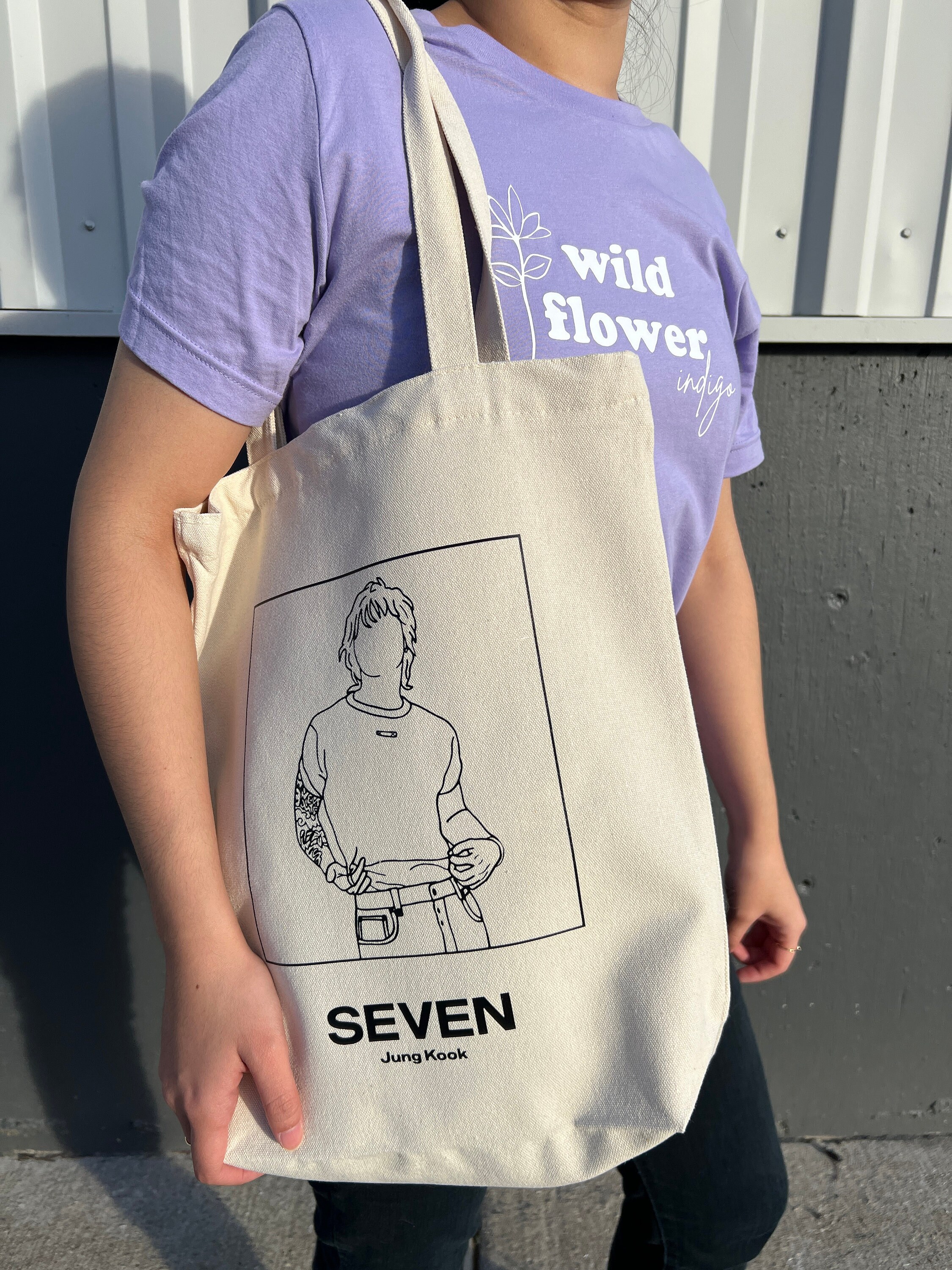 【R】Jung Kook for   トートバッグ Jungkook Seven Canvas Tote Bag | Shoulder Bag Perfect for