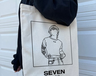 Jungkook Seven Canvas Tote Bag | Shoulder Bag Perfect for