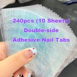 Ultra Thin Double-side Adhesive Nail Tabs for press on nails,Nail Glue Stickers Self-adhesive Transparent Nail Glue Tabs image 1