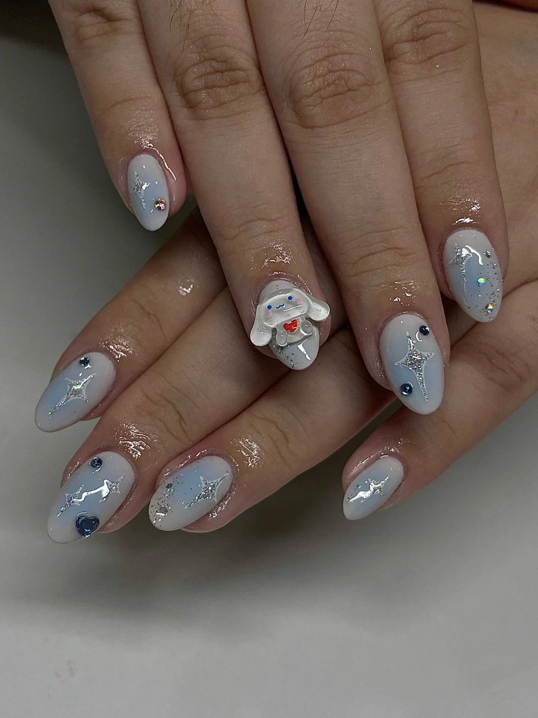 Cinnamoroll Nails/ Sanrio Nails /japanese Nails /custom Press on Nails
