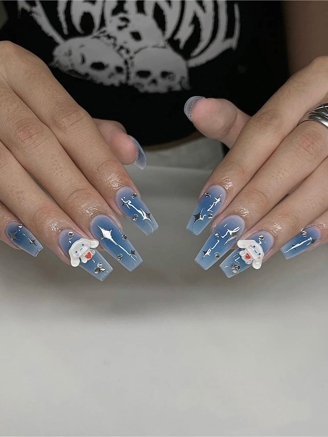 Cinnamoroll Nails/ Sanrio Nails /japanese Nails /custom Press on Nails