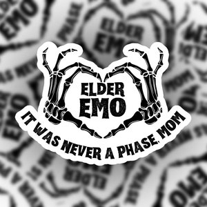 Make Emo Gifts Rock Music Love Emo Fan EmoCore Tee IT WAS Never A Phase,  It's A Lifestyle :Elder Still Emo Throw Pillow, 16x16, Multicolor