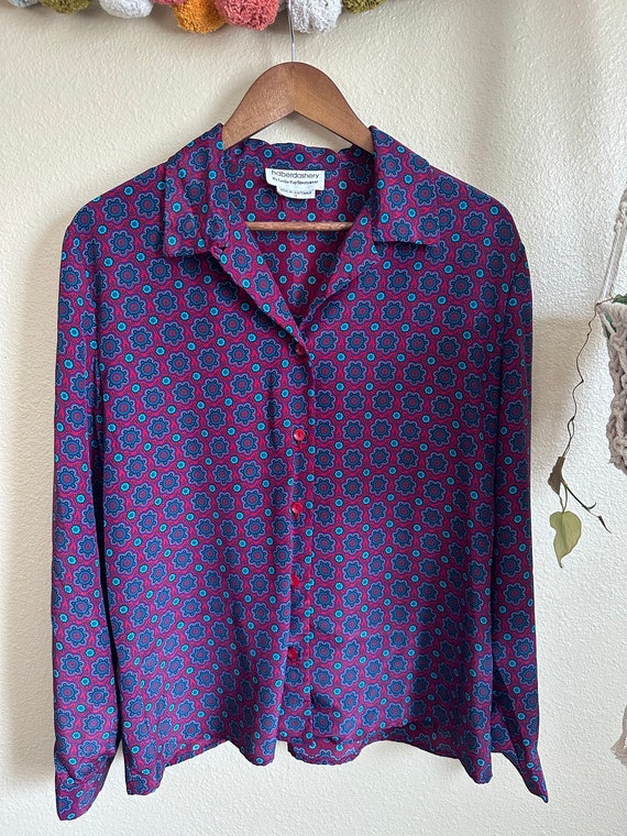 Vintage Embroidered Button-down Shirt / Unbranded - image 2