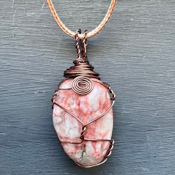 Sunstone Wire Wrapped Pendant