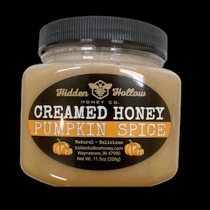 Pumpkin Spice Creamed Honey: Raw, Natural, Delicious - 11.5 oz