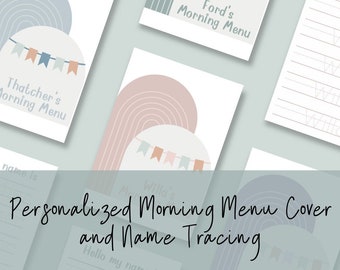 Morning Menu Personalized Cover and Name Tracing
