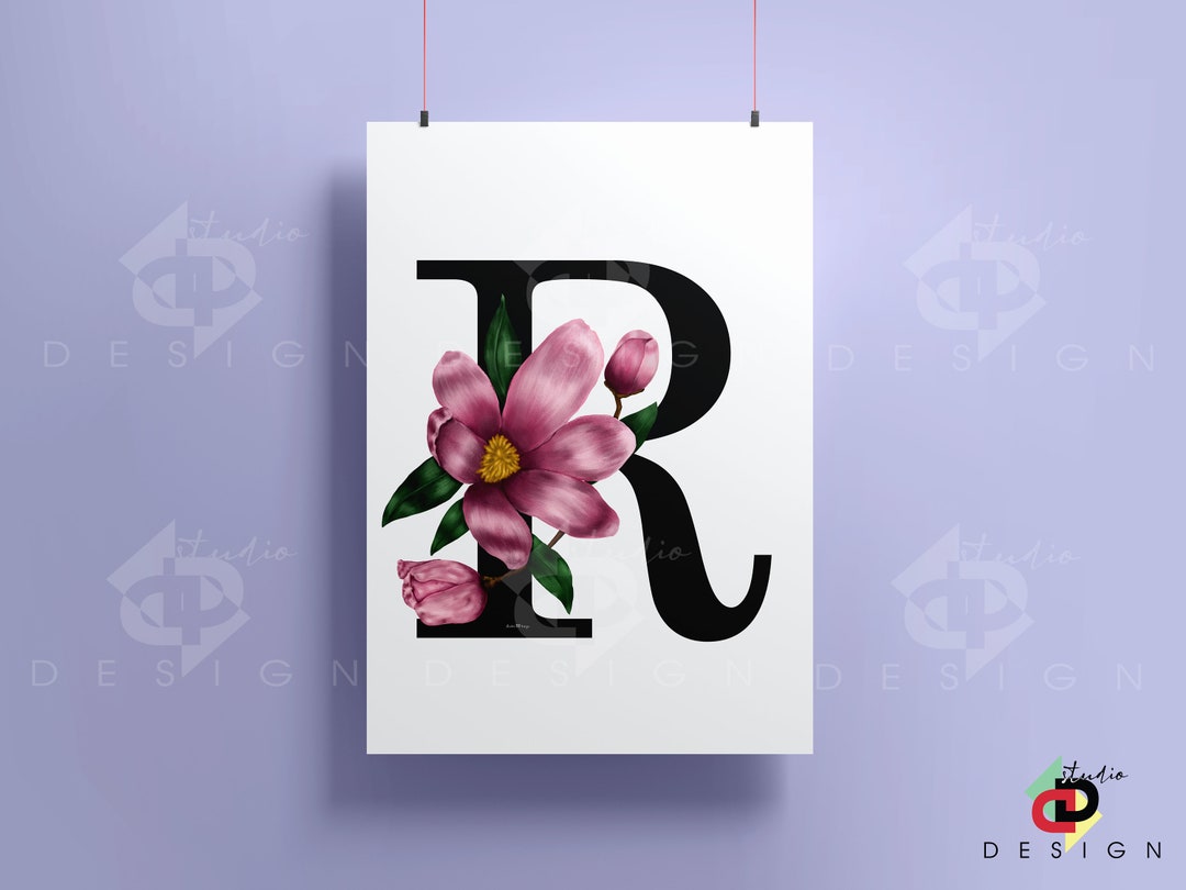 Letter R , Single Letters Poster, Wall Art, R Poster, Alphabet Letter ...