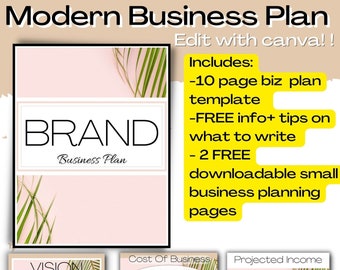 Plantilla de plan de negocios: minimalista tropical moderno