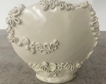 Hand built one of a kind pottery art