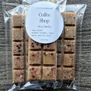 Coffee Shop Scented Wax Melts: Hand-Poured Soy Blend
