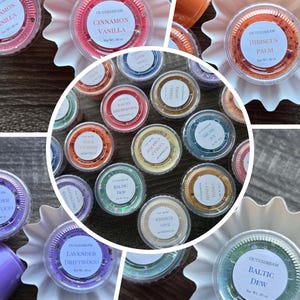 Vasos de muestra de cera fundida con aroma intenso para calentadores: sin parafina