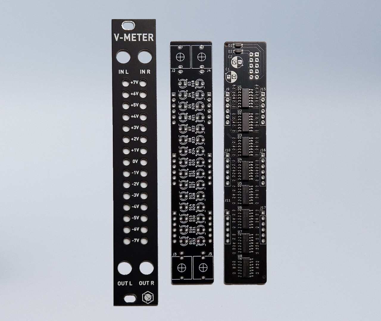 Vmeter Led Module V-METER - Stereo Led Voltage Meter - Eurorack Modular - PCB and Panel ...