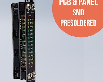 V-METER - Stereo Led Voltage Meter - Eurorack Modular - PCB and Panel - SMD Presoldered