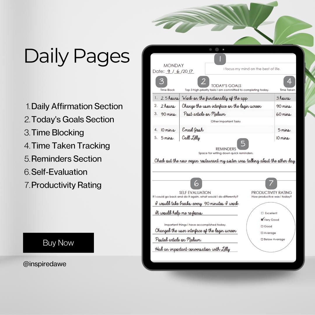 Custom Design Your Day Planner - Printable & Digital | Daily ...