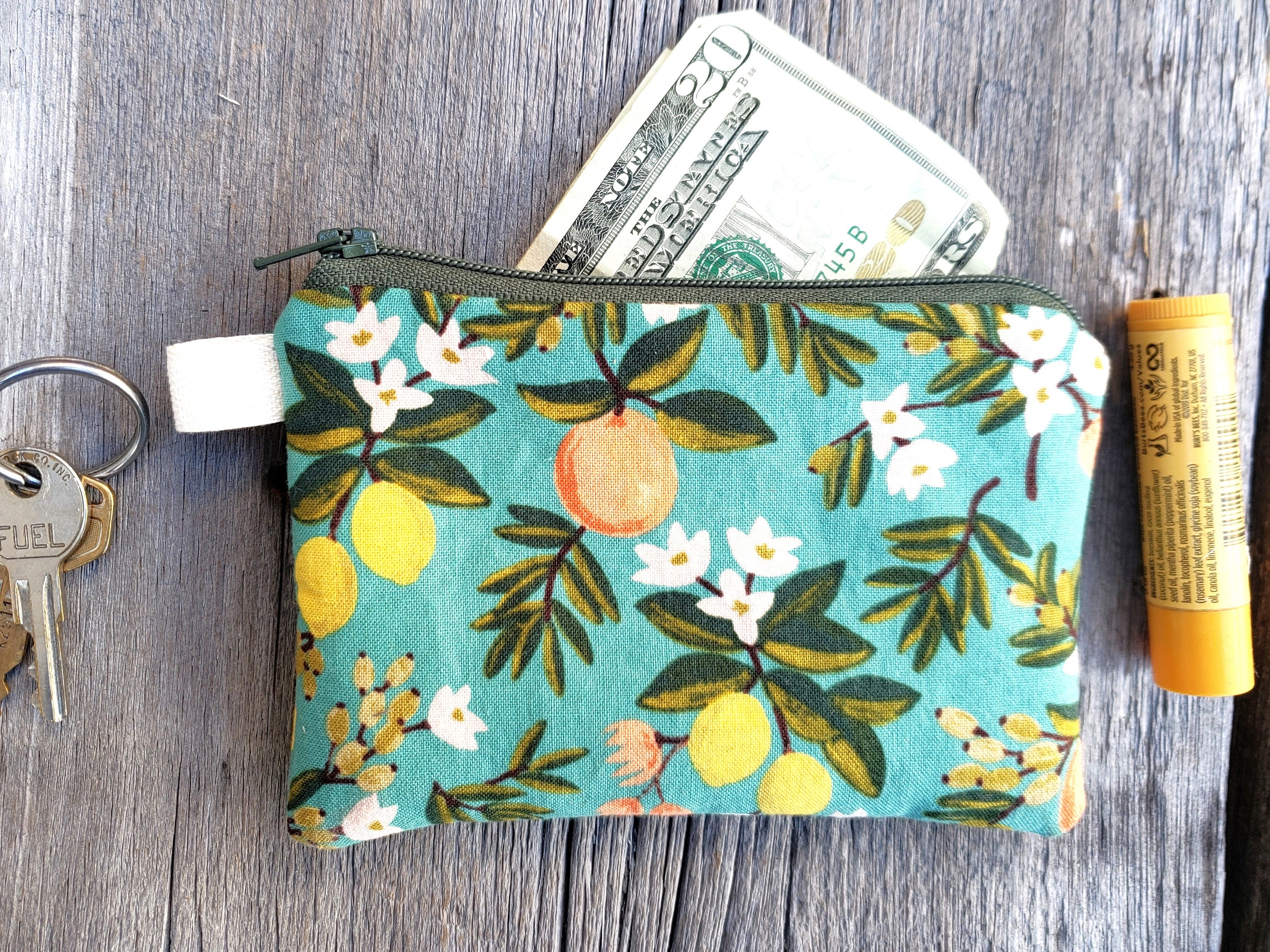 Citrus Fabric Zipper Pouch Rifle Paper Co Fabric Bag Lined Etsy