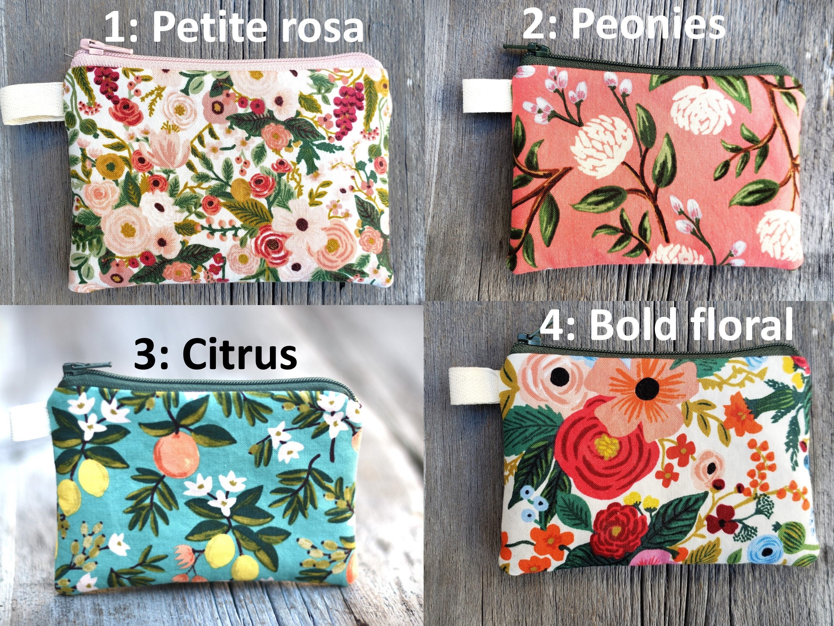 Rifle Paper Co Pouch, Vinyl Pouch, Clear Pouch, Bandaid Holder, Zipper  Pouch, Floral Pouch, pencil Pouch, Travel Bag