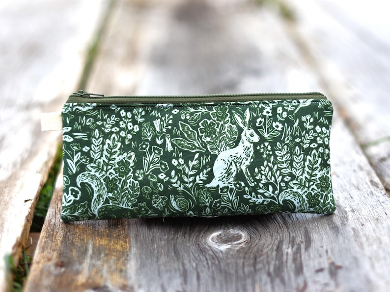 Peter Rabbit Pencil Case Rabbit Pencil Case: Green Woodland Rifle Paper Co. Brush Bag ...