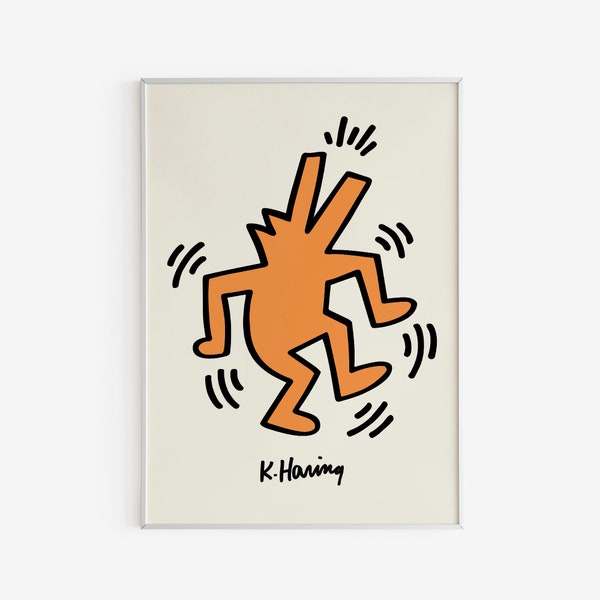 Keith Haring Poster - Contemporary Wall Art - Keith Haring Dog Print - Wall Decor - Pop Art - Printable Digital Download - Gift Idea