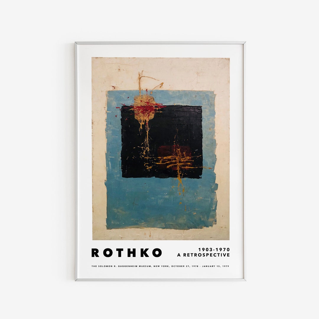 Mark Rothko Wall Art Contemporary Painting Vintage Art Print Blue ...