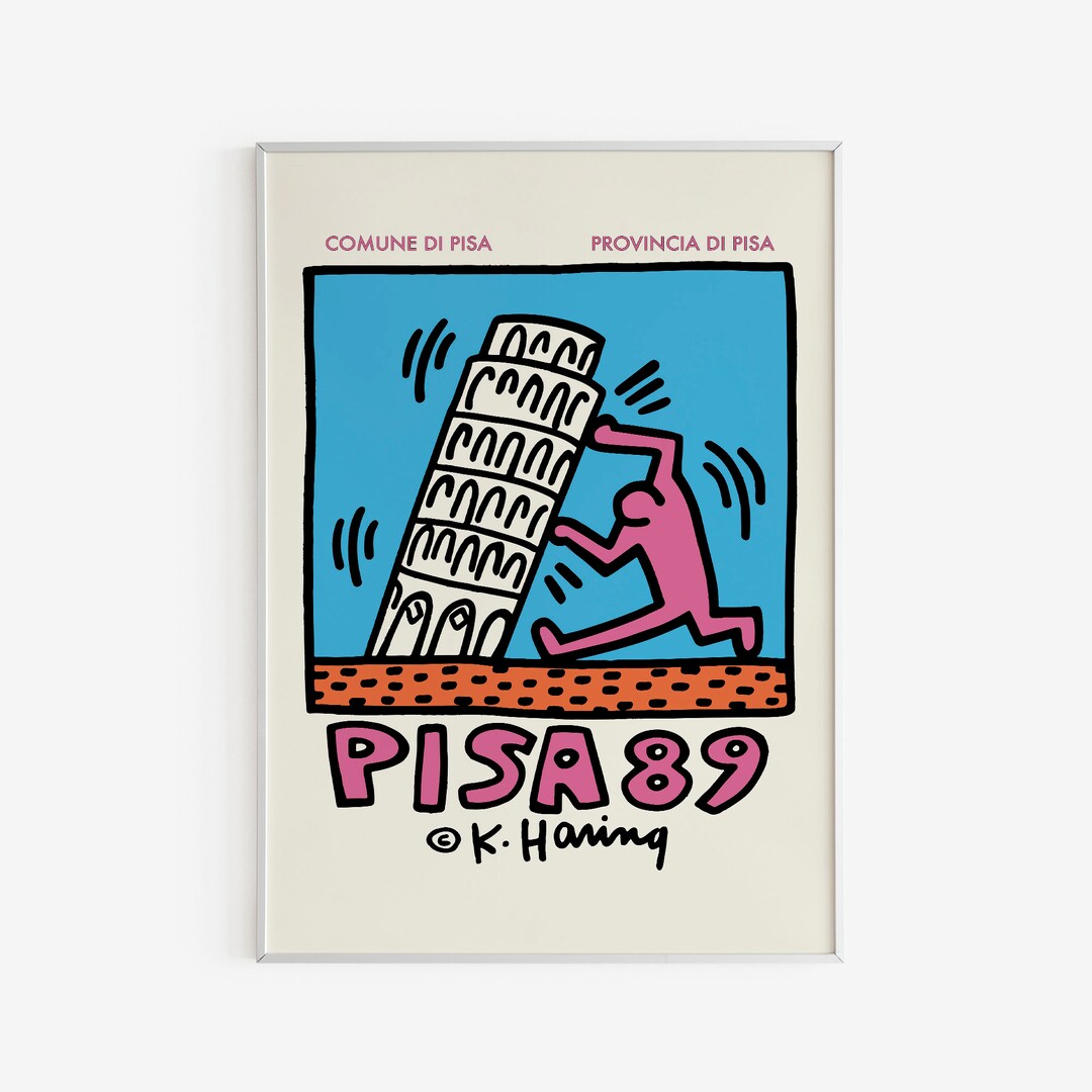 Keith Haring Poster Pisa 89 Pop Art Street Art Contemporary Wall Art ...