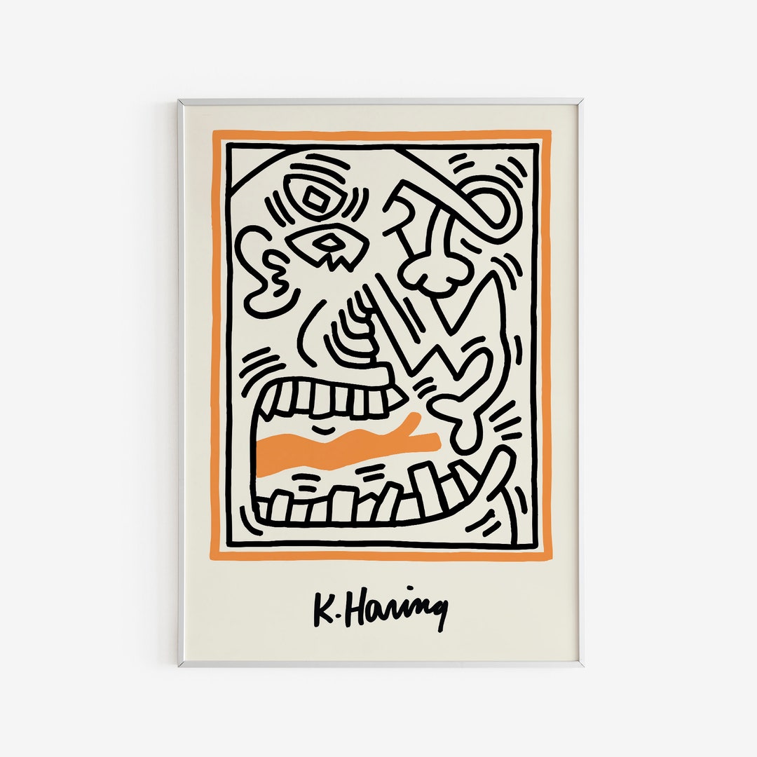 Keith Haring Poster Abstract Art Print Pop Art Contemporary Wall Art ...
