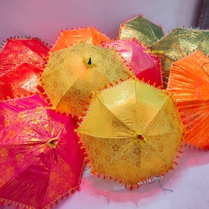 Sale On Decoration Umbrellas Colorful wedding decor umbrellas Diwali Party decor sun parasol Indian Umbrella