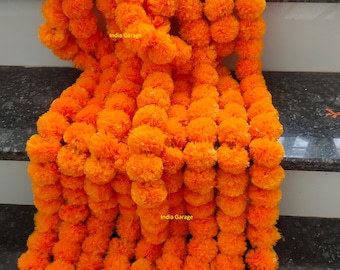Lot de fleurs décoratives guirlandes de mariage indiennes soucis muraux guirlande décorative pour cadeaux