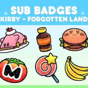 Kirby Sub Badges - Forgotten Land | (Twitch)