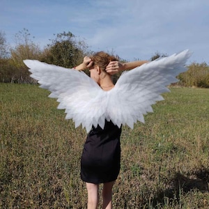 Small white angel wings for Christmas and Halloween, costumes and accessories for brides, suitable for baby photo props, cosplay, birthday