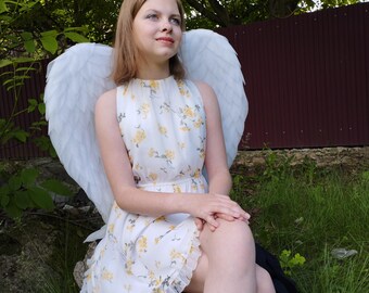 White Angel Small Wings for Cosplay, Wedding, Christmas, Halloween