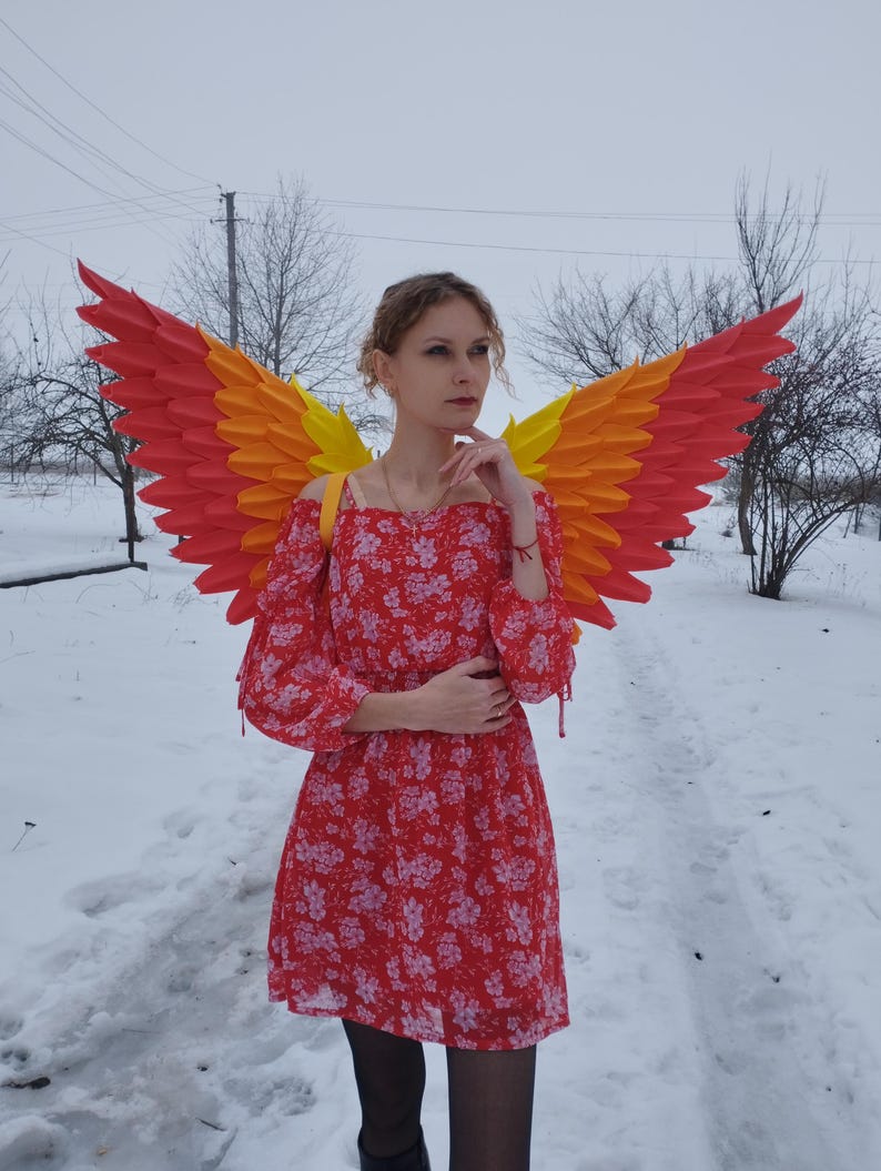 Handmade Firebird Angel Wings, Irish Lace Inspired Statement Wings ...