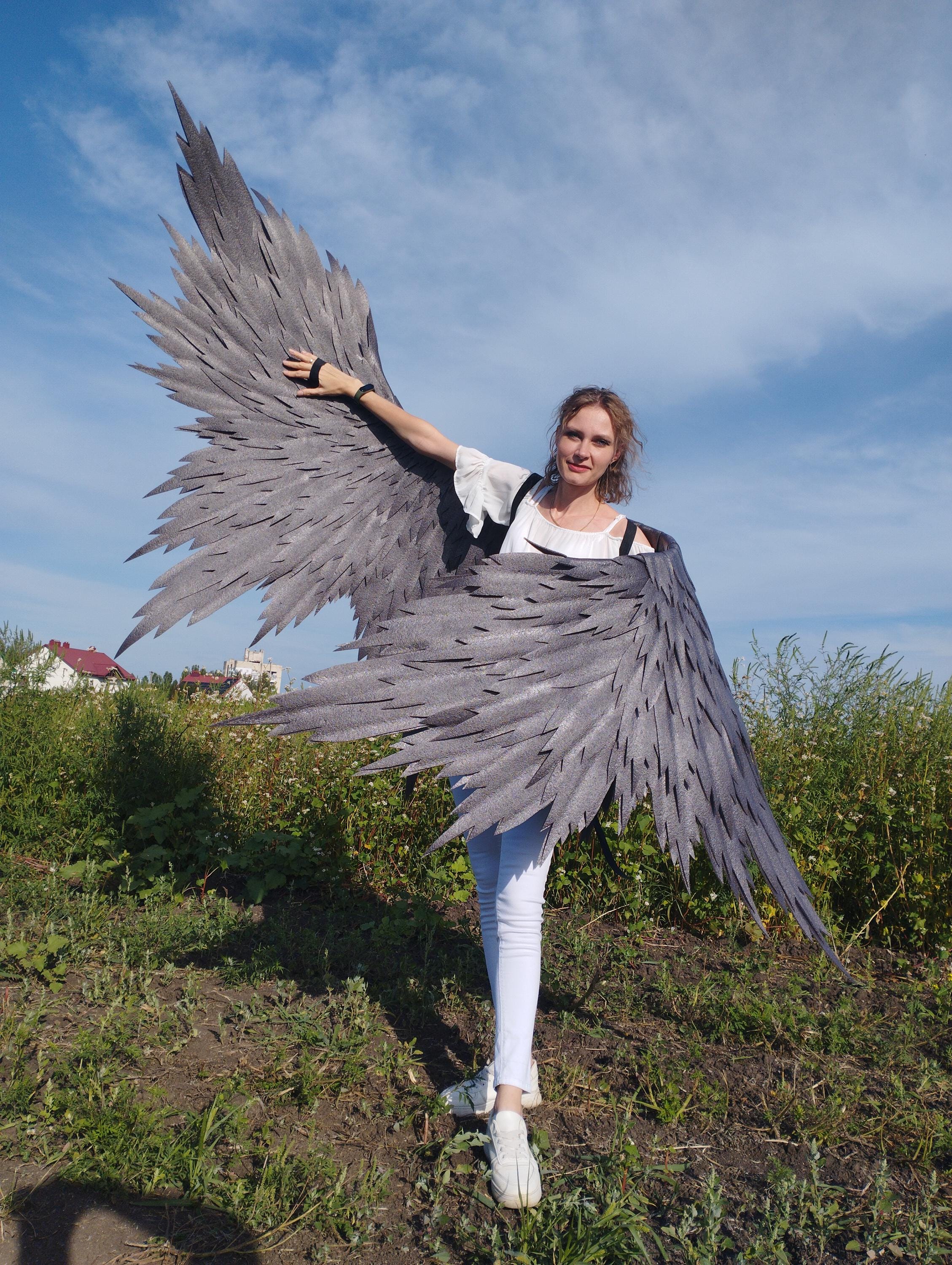 Large Dance Dark Angel Wings Costume - Perfect for Cosplay, Festivals ...