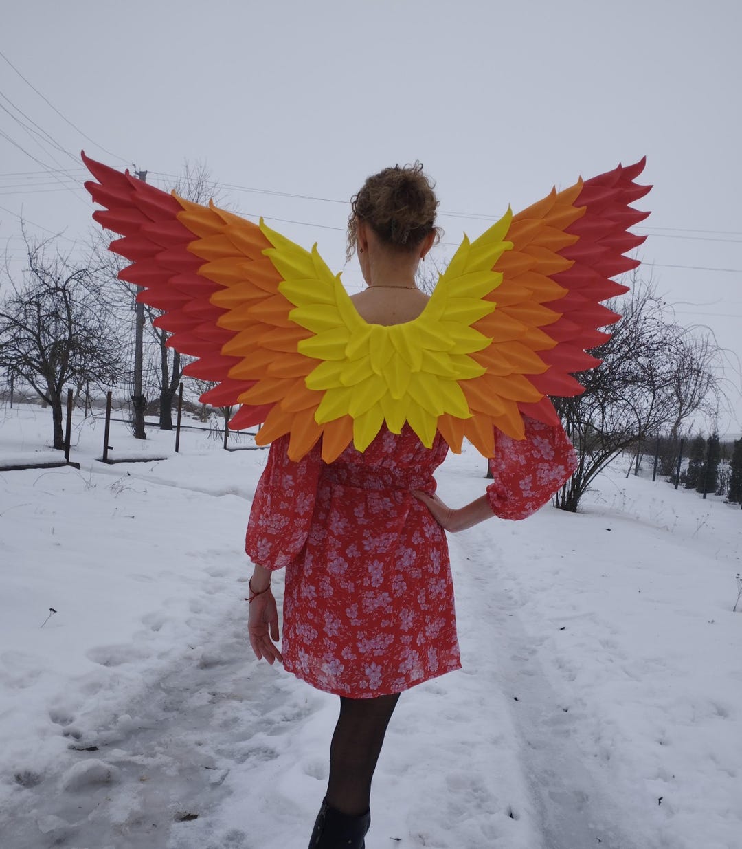 Handmade Firebird Angel Wings, Irish Lace Inspired Statement Wings ...