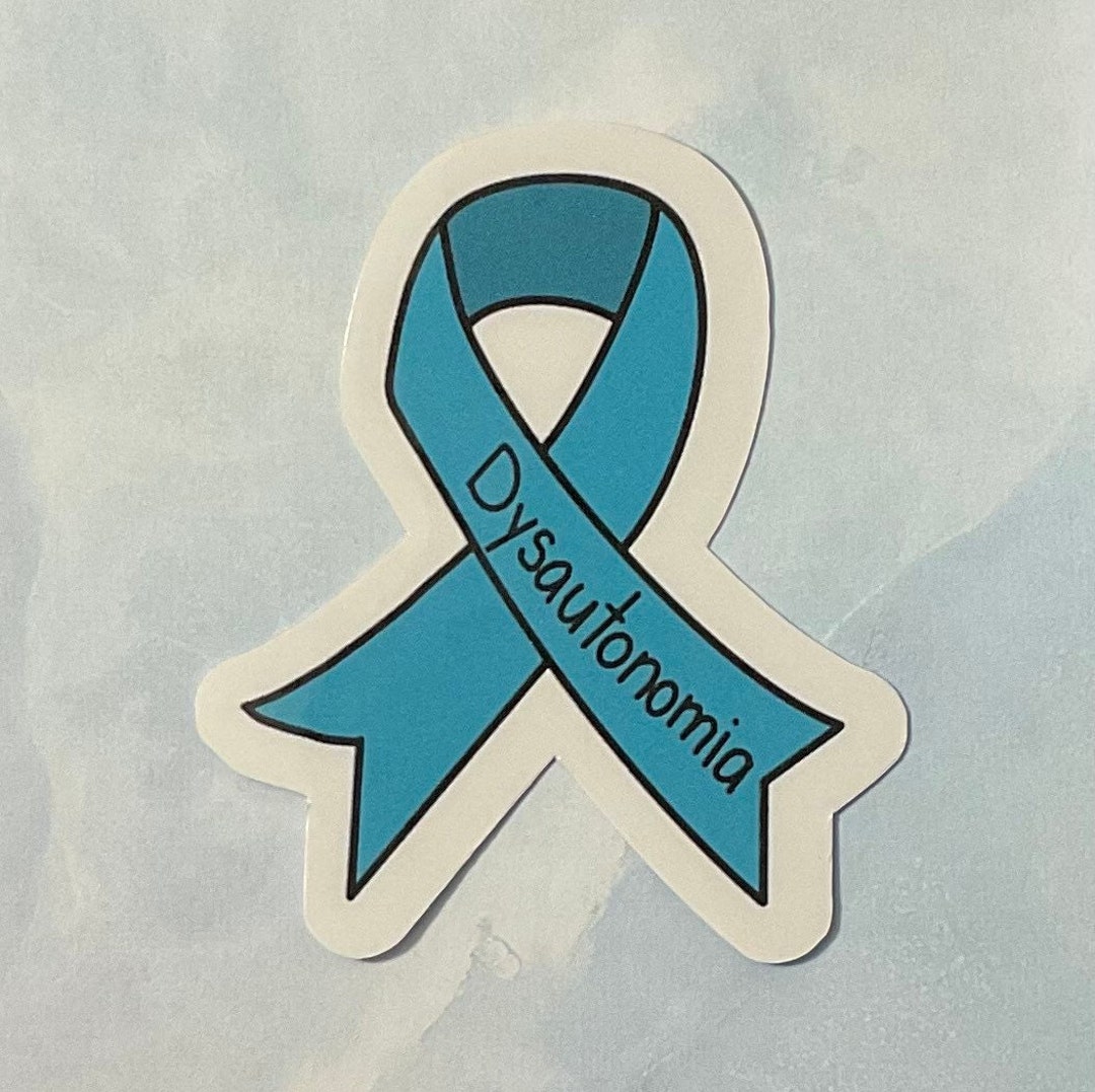 Dysautonomia Awareness Ribbon Sticker | Turquoise Ribbon | Chronic