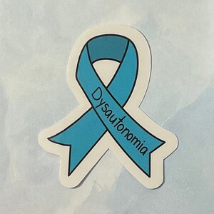 Dysautonomia Awareness Ribbon Sticker | Turquoise Ribbon | Chronic Illness | Dysautonomia | Awareness | Gift
