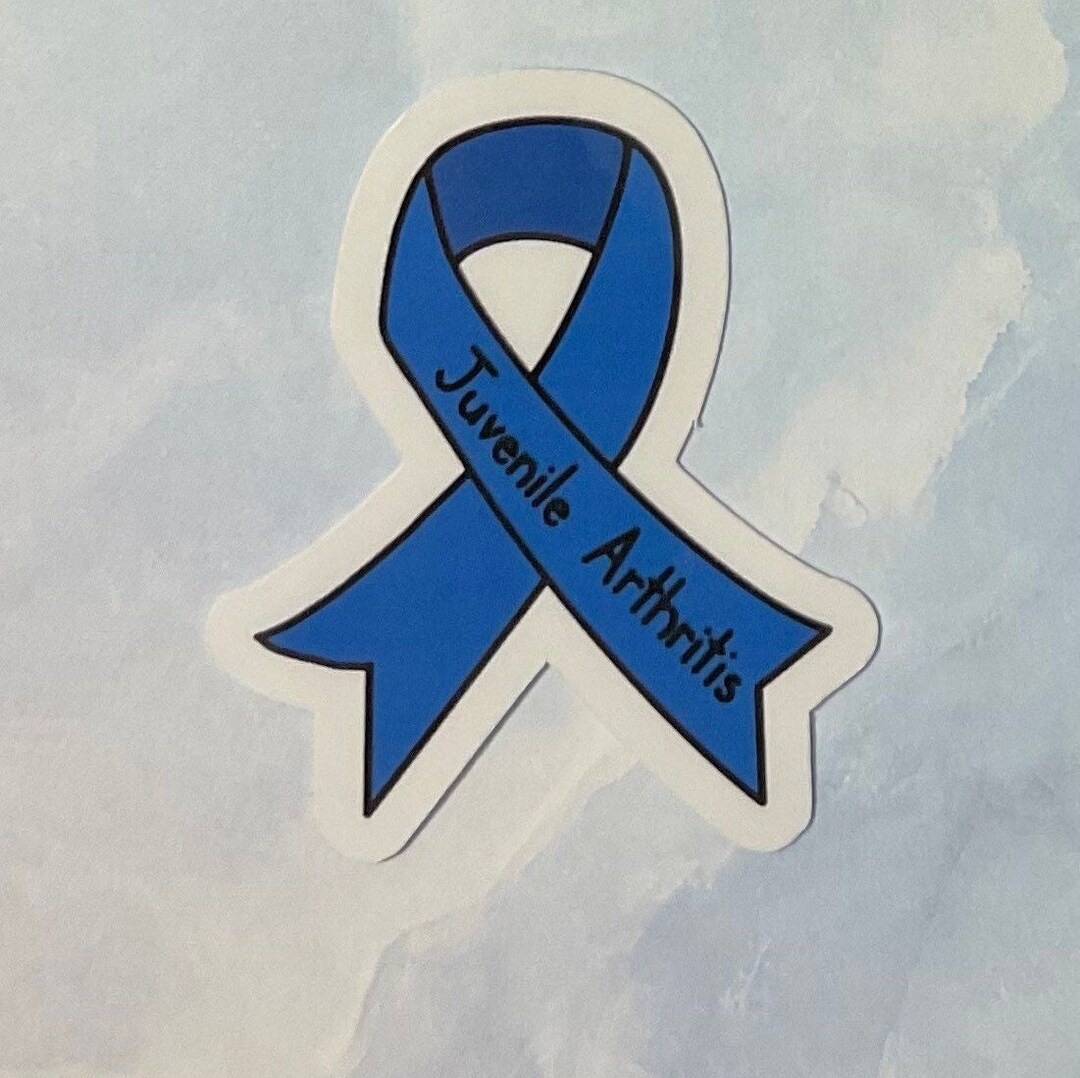 Juvenile Arthritis Awareness Ribbon Sticker | Blue Ribbon | Chronic ...