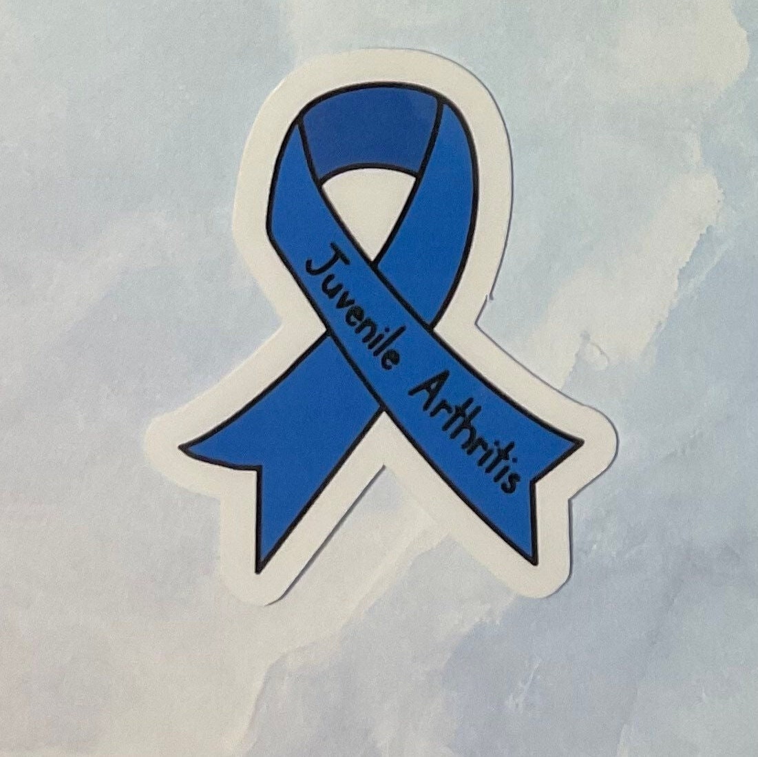 Juvenile Arthritis Awareness Ribbon Sticker | Blue Ribbon | Chronic ...