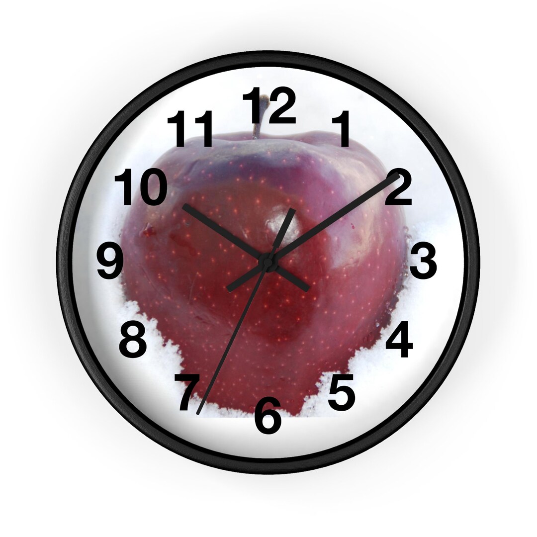 Apple Wall Clock wall Art Home Decor Holiday Gift Etsy