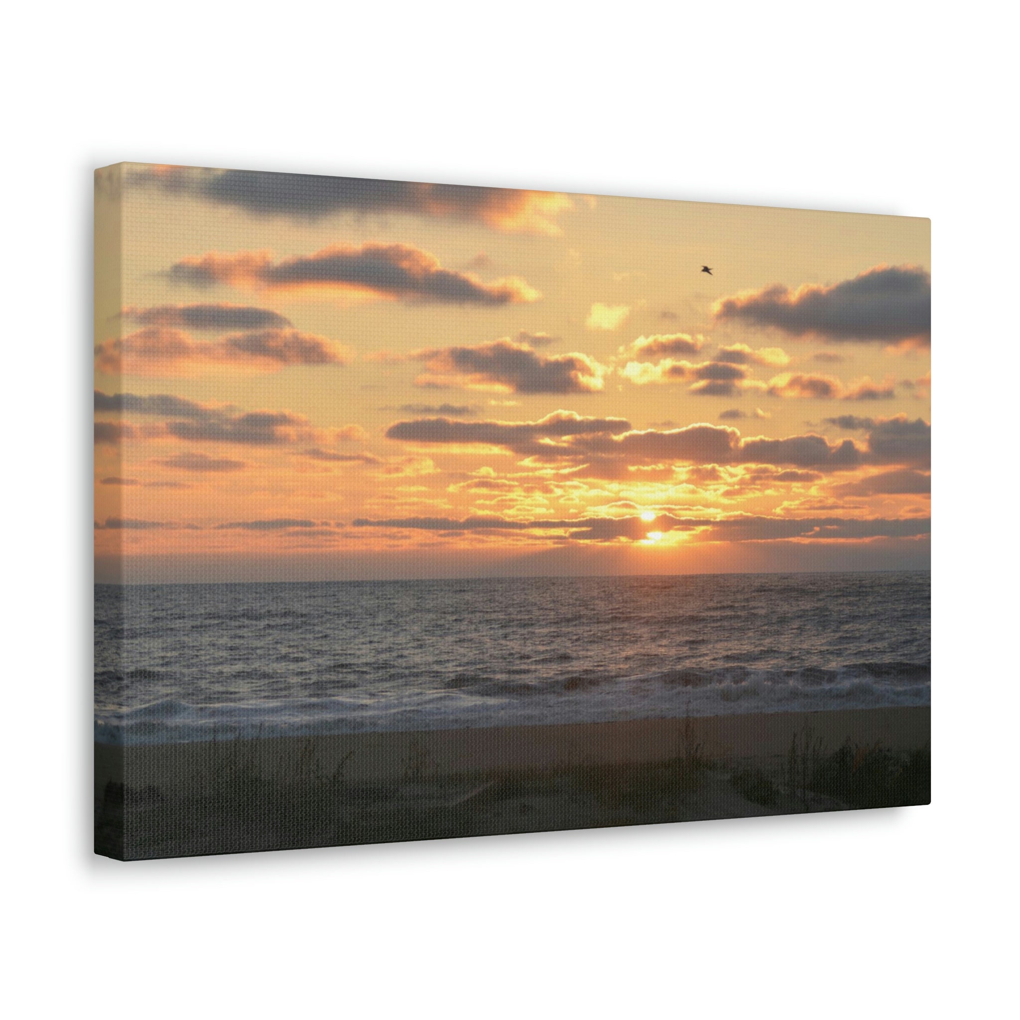 The Sunset Beach Canvas Waterview Wall Art Ocean View Canvas Ocean Photography Sunset
