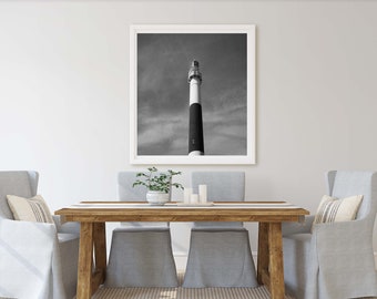 The Lighthouse | Printable Wall Art | Coastal Wall Decor | Black and White Photography | Wall Art | Downloadable