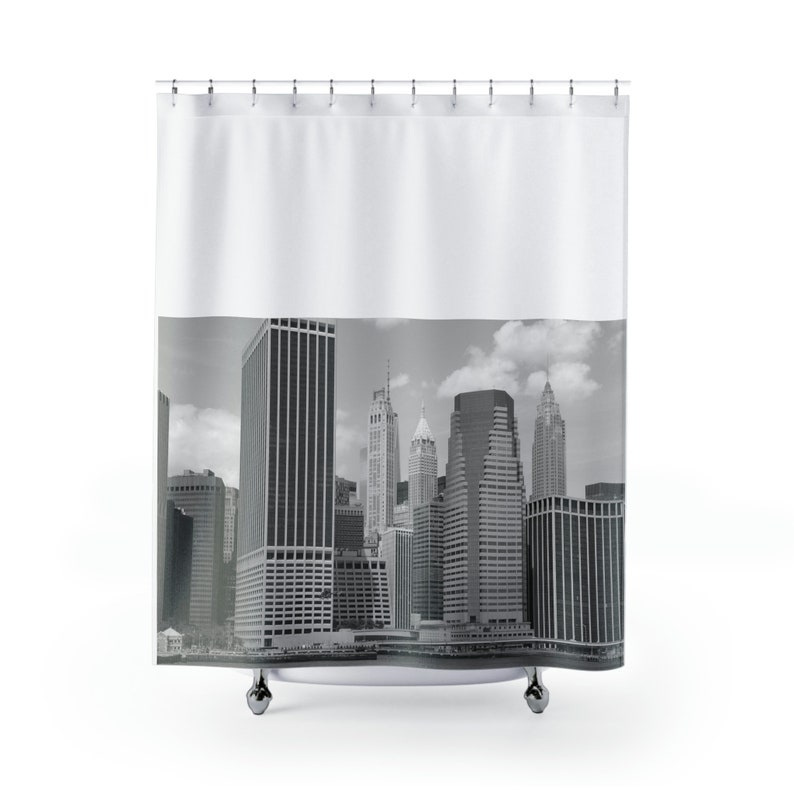New York Skyline Shower Curtain Bathroom Decoration Home Decor